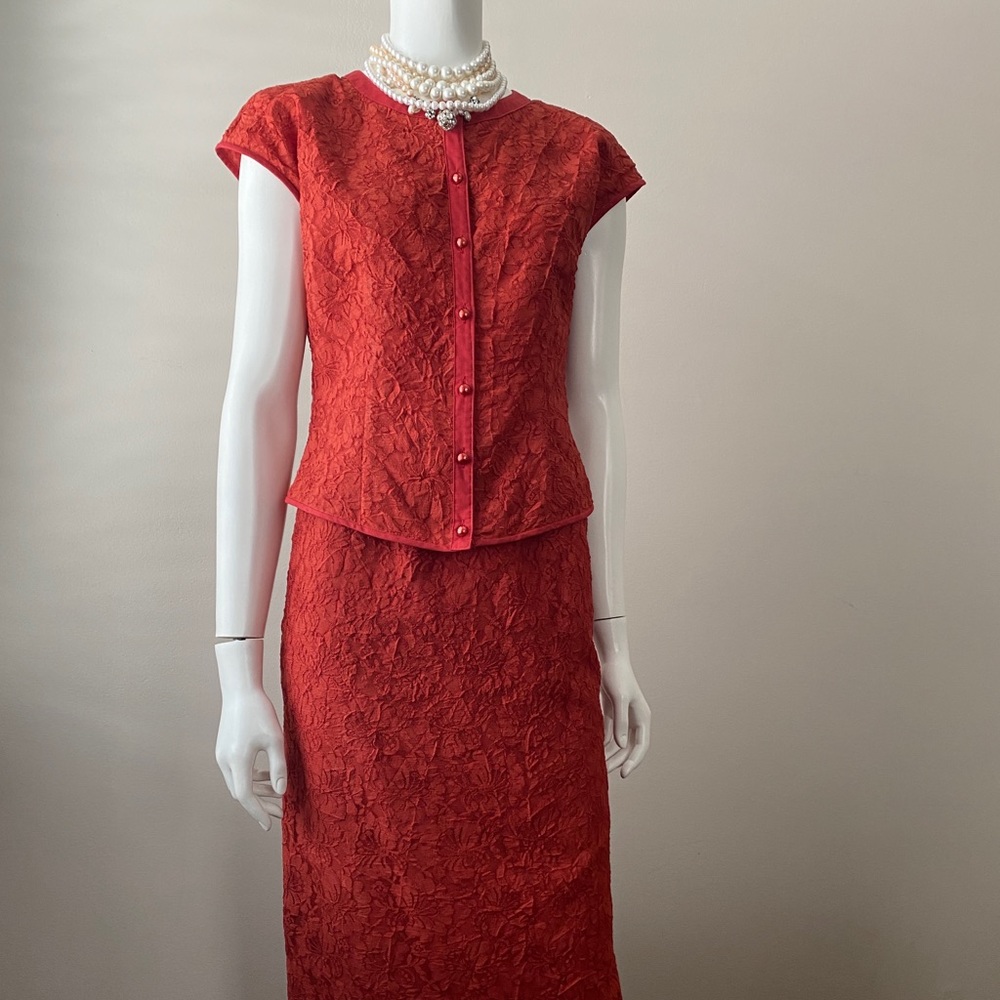 La Mode Rope mademoiselle 1990’s midi lace skirt SET
